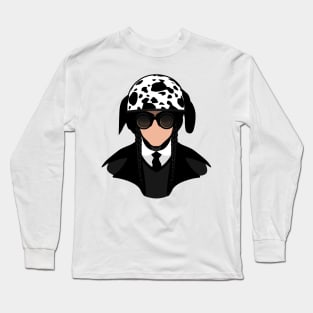 Wednesday Addams With Dalmatian Helmet Long Sleeve T-Shirt